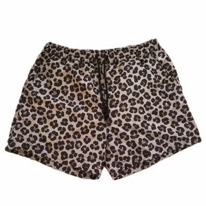 SOUTH BEACH MENS SIZE L CHEETAH
15" SWIM TRUNKS ELASTIC WAIST
DRAWSTRING LINED